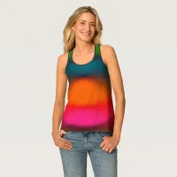 Neon Red, Pink, Orange, Green Racerback Tank Top