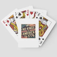 America Flag  Decor No Kings In America Since 1776 Poker Cards