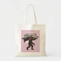 Bigfoot Merry Christmas Tote Bag