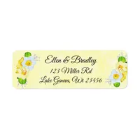 Pretty Yellow Daffodils Label