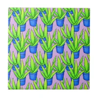 Aloe Vera Plants Pattern Ceramic Tile