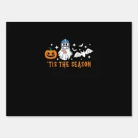 Tis The Season Football Halloween Spooky Pumpkin Sign