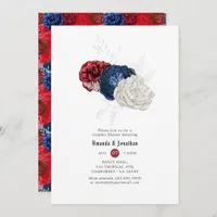 Red White and Blue Fourth of July Couples Shower Invitation