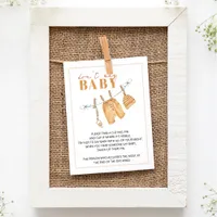 Boho Clothesline Don't Say Baby Game Sign