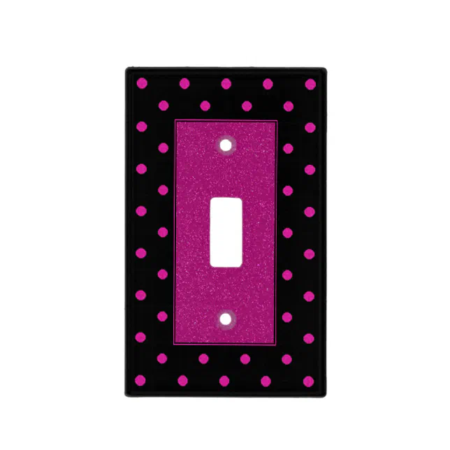 Bright Pink Dots on Black Background