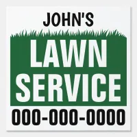 12" x 12" Green Lawn Service Double Sided Yard Sign