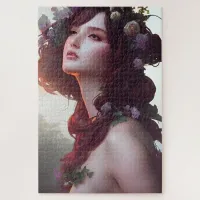 Floral Fantasy Art Woman with Flowers 01 Jigsaw Puzzle