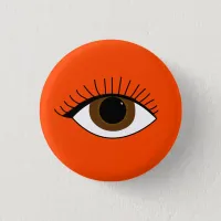 Brown Eye Illustration Button