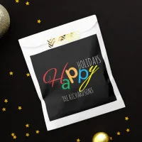 Happy Holidays Playful Text With Colorful Letters