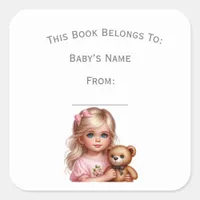 Customize Girl Book Plate