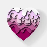 Cool Curvy Purple Paper Cutout 3d Layered Abstract Paperweight