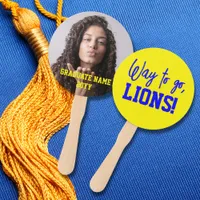 Yellow and Blue Graduation Ceremony Hand Fan