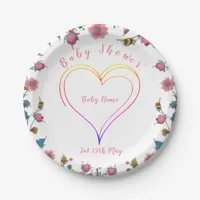 Baby Shower Heart Paper Plates