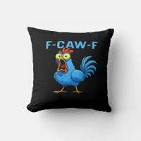 F-Caw-F Graphic Gear Creative Design Throw Pillow