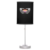 Lesbian Pride Skeleton Halloween Wlw Goth Heart Cl Table Lamp