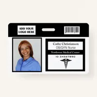 Medical Professional Name Photo Badge Scanner Code