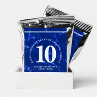 Elegant Blue Marble 10 Years Work Anniversary Coffee Drink Mix