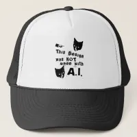 Epic Cool Anti Artificial Intelligence Design Trucker Hat