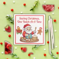 Santa Saving Christmas One Batch at a Time | Paper Dinner Napkins