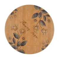 Golden Flowers Cutting Board