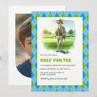 Golf Par-Tee Kids Golf Theme Birthday Party Invitation