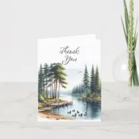 Watercolor Landscape Thank You Card