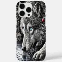 Moonlit Serenity Wolf Portrait iPhone 16 Pro Max Case