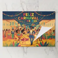 Feliz Carnaval de Rio Colorful Dancers Celebration Paper Pad
