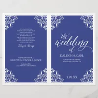 Elegant Wedding Programs -Nadine (Royal Blue)