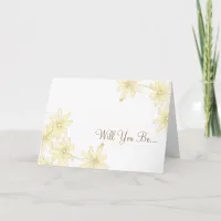 Pale Yellow Daisies Will You Be My Bridesmaid Invitation