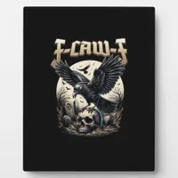 Gothic Skull F-Caw-F Crow Adult Humor Graphic  Plaque