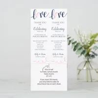 Photo Booth Cards | Love Script - Navy & Pink