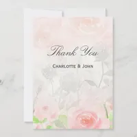 Rose Garden Modern Floral Thank You Invitation