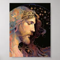 Jesus Stained Glass Effect  Poster