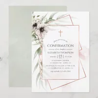 Watercolor Eucalyptus Geometric Confirmation Invitation