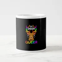 Oh Deer Queer Funny LGBTQ Pride Awareness  Giant Coffee Mug