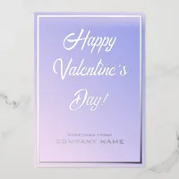 Light Purple Business Valentine Foil Card