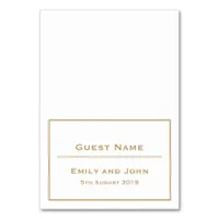 Simple Gold Typography and Border/Guest Name Table Number