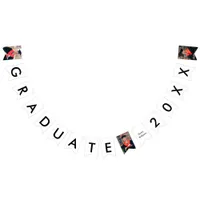 Graduate Name and Year 3 Photos Custom Graduation Bunting Flags