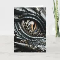 Steampunk Dragon Eye Closeup Flirty Card