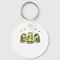Cottagecore Aesthetic Frogs Camping Forest Goblinc Keychain