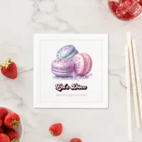 Let’s Disco Macaron Retro Birthday Party Napkins