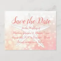 Coral Starfish Personalized Save the Date Postcard