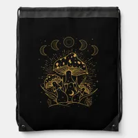 Goblincore Aesthetic Academia Cottagecore Mushroom Drawstring Bag
