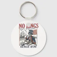 Retro No Kings Since 1776 Rejecting Kings Classic  Keychain