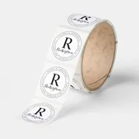 Custom Monogram Elegant Return Address Label