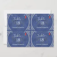 Denim & Diamonds Blue Jeans Bling Party Place Card