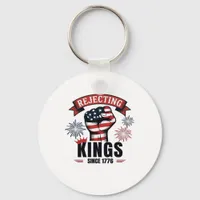 Rejecting Kings Since 1776 Patriotic Aesthetic Keychain