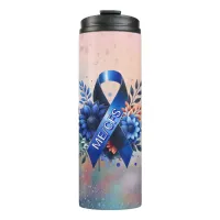 Myalgic Encephalomyelitis ME/CFS Awareness Ribbon Thermal Tumbler