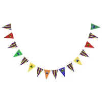 Prime Colors Choo Choo Train Party Bunting Flags